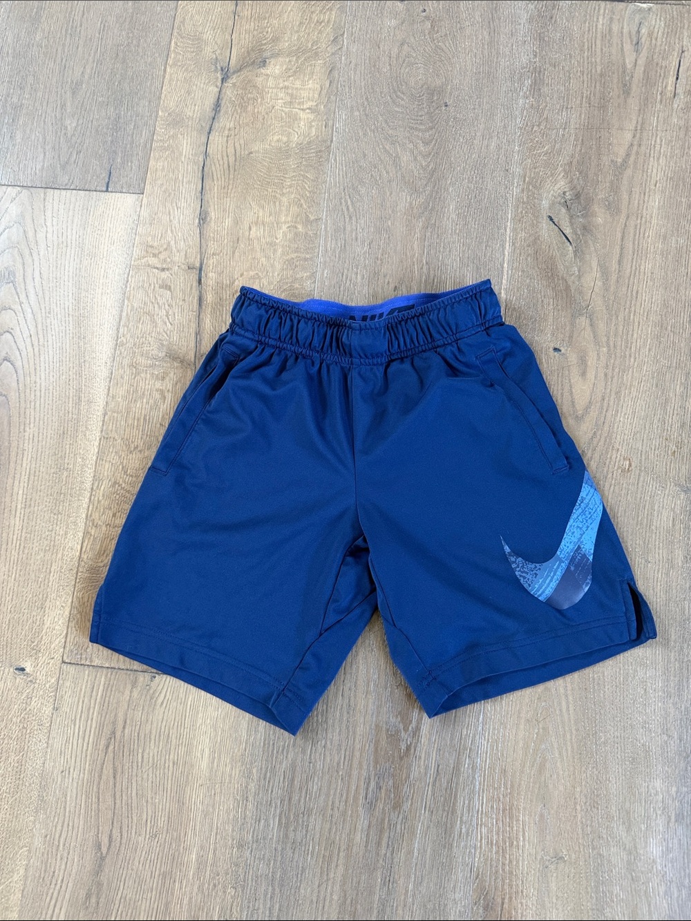 Nike Navy Blue Performance Shorts with Swoosh